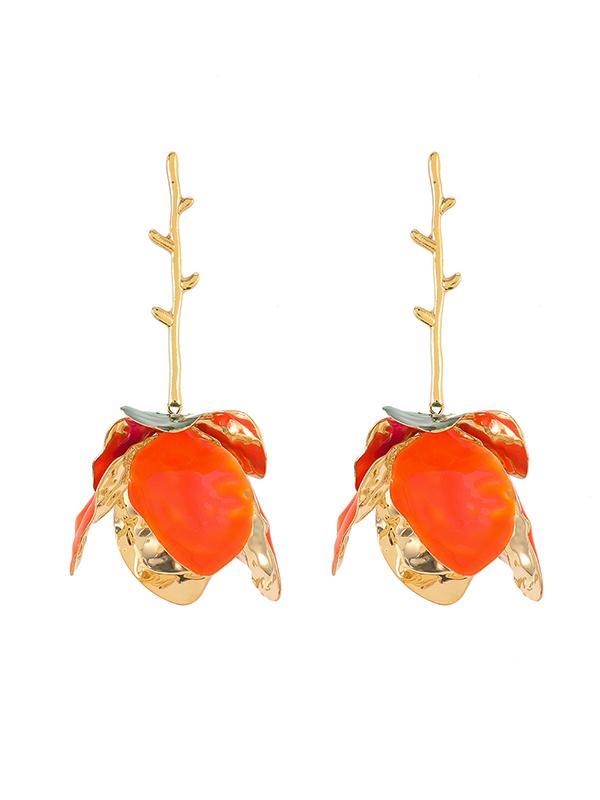 Flower Shape Drop Earrings Product Image