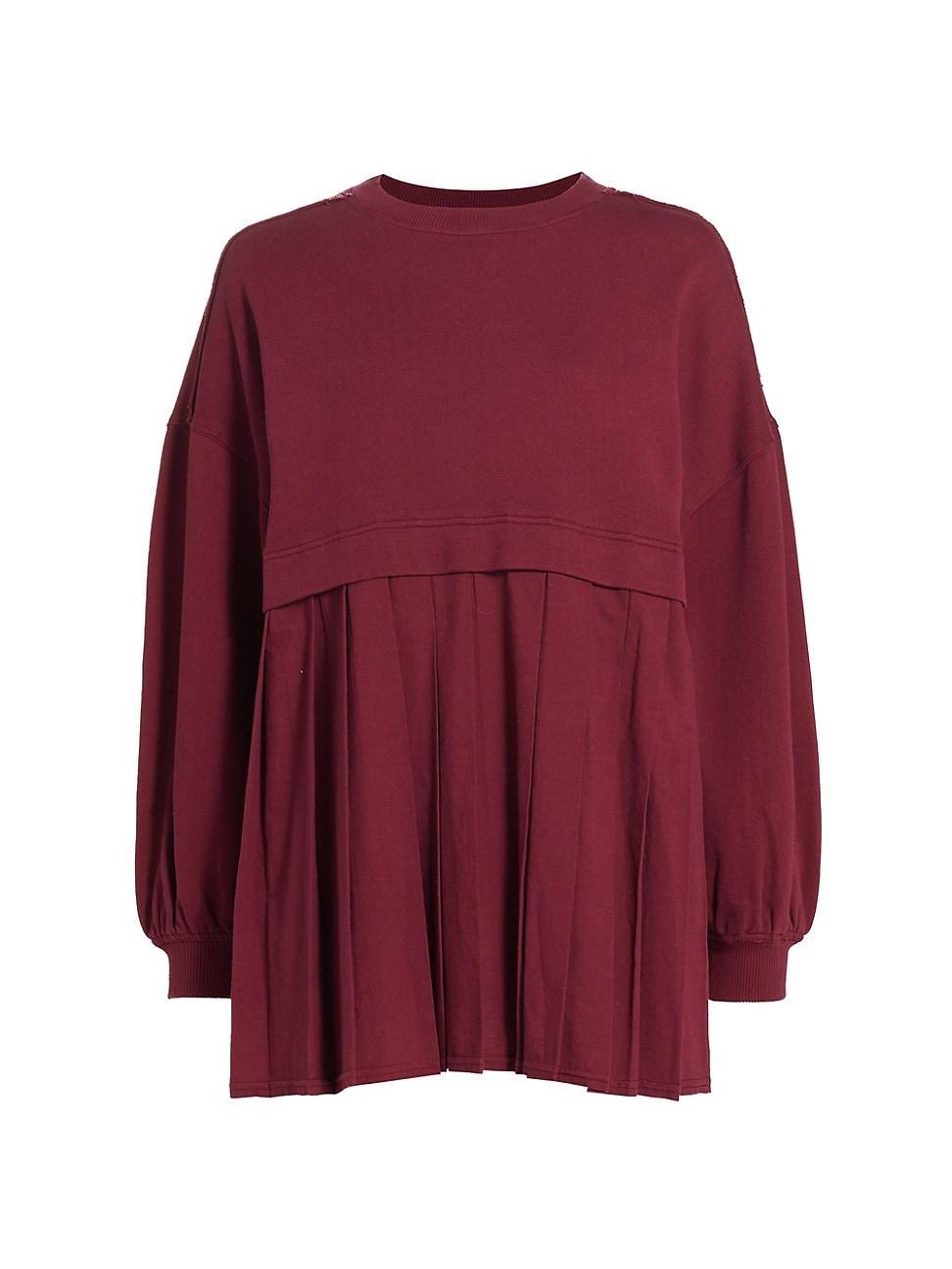 Womens Eleanor Pleated Trapeze Sweatshirt Product Image