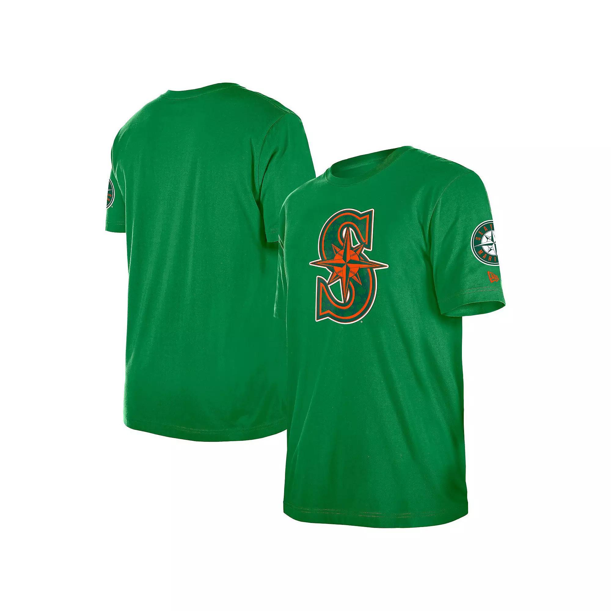 Men's New Era  Kelly Green Seattle Mariners St. Patrick's Day Shamrock Fill T-Shirt, Size: Large Product Image
