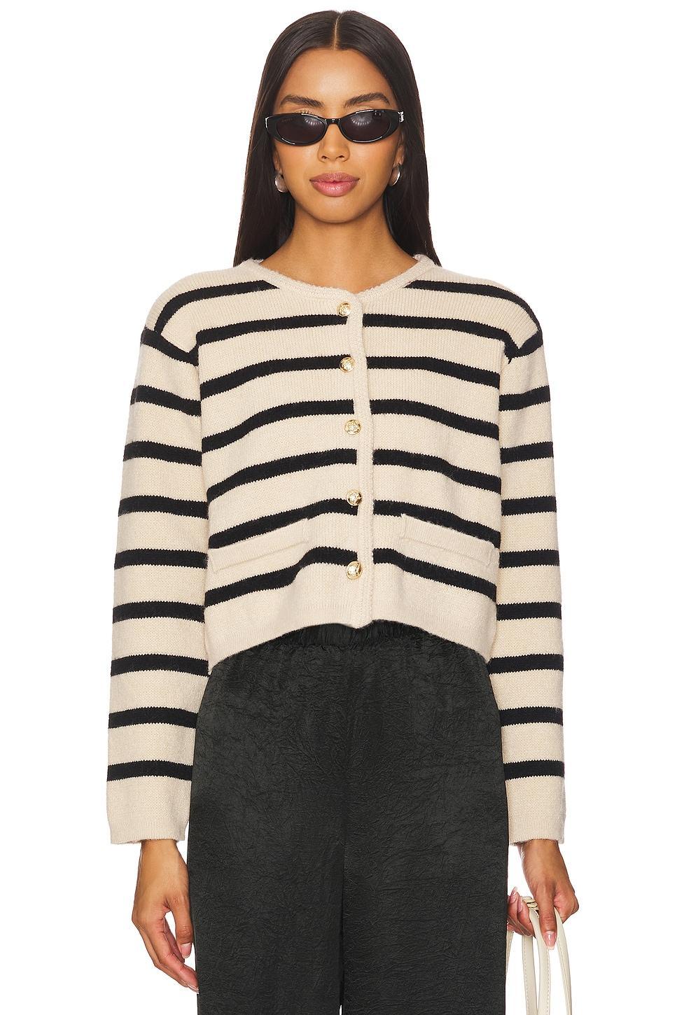 Benni Stripe Cardigan Line & Dot Product Image