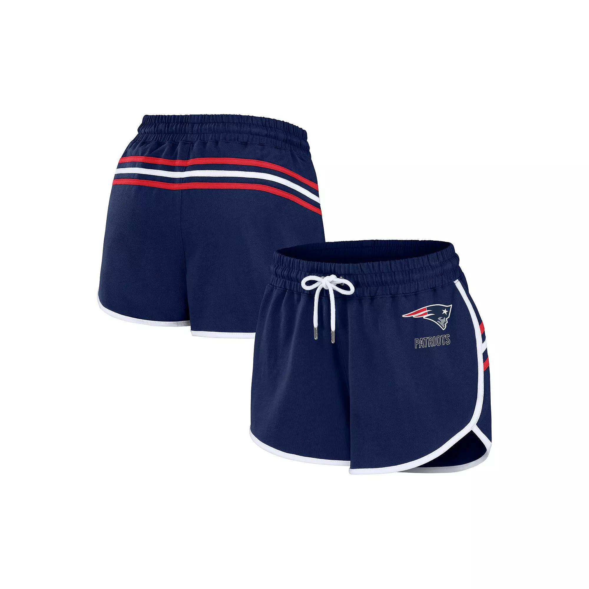Womens WEAR by Erin Andrews New England Patriots Hem Shorts Blue Product Image
