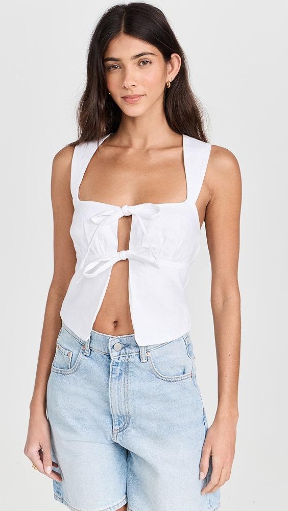 Reformation Azalea Linen Top | Shopbop Product Image