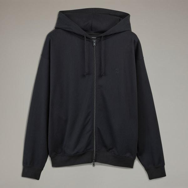 adidas Y-3 French Terry Zip Hoodie Black XS Mens Product Image