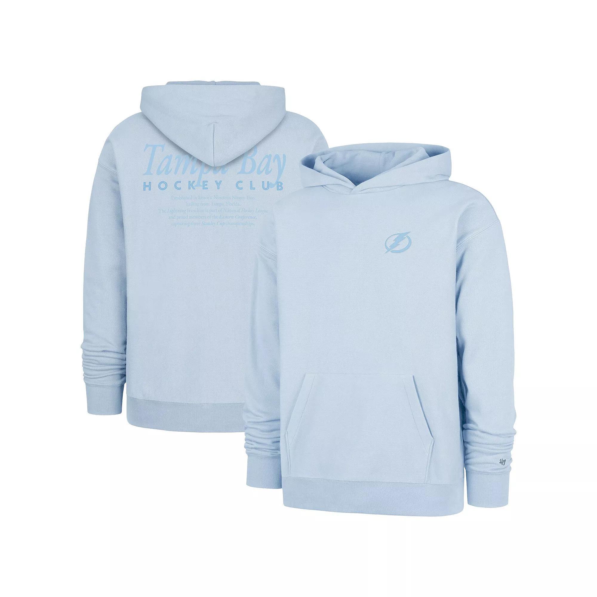 Men's '47  Light Blue Tampa Bay Lightning Foundation Pullover Hoodie, Size: 2XL, Lgh Light Product Image
