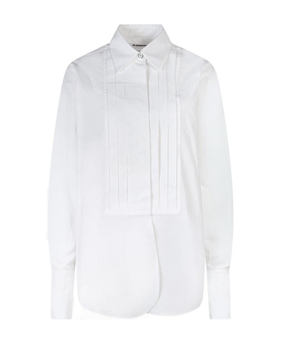 JIL SANDER Collared Button In White Product Image