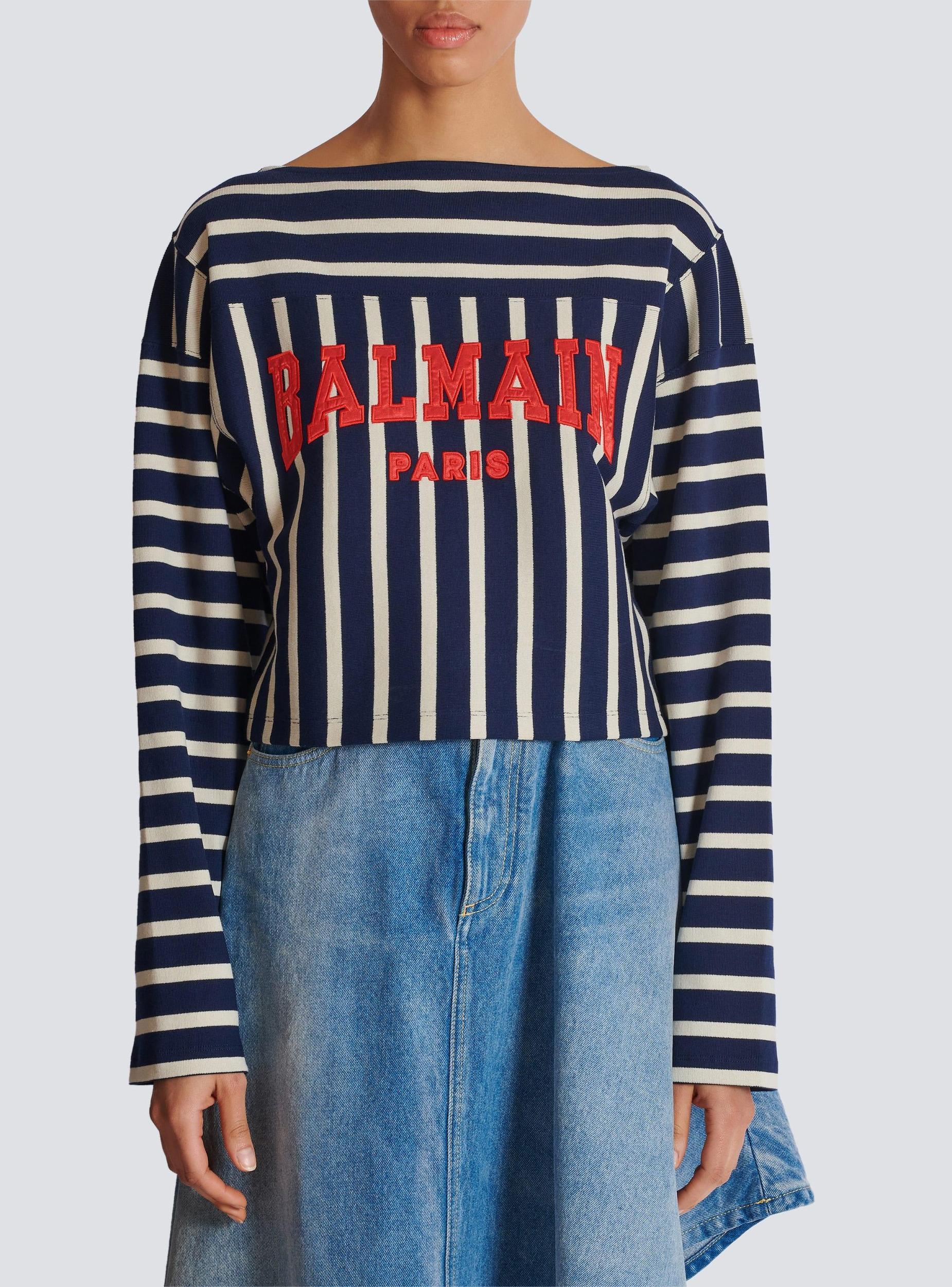 Striped Balmain Baseball top Product Image