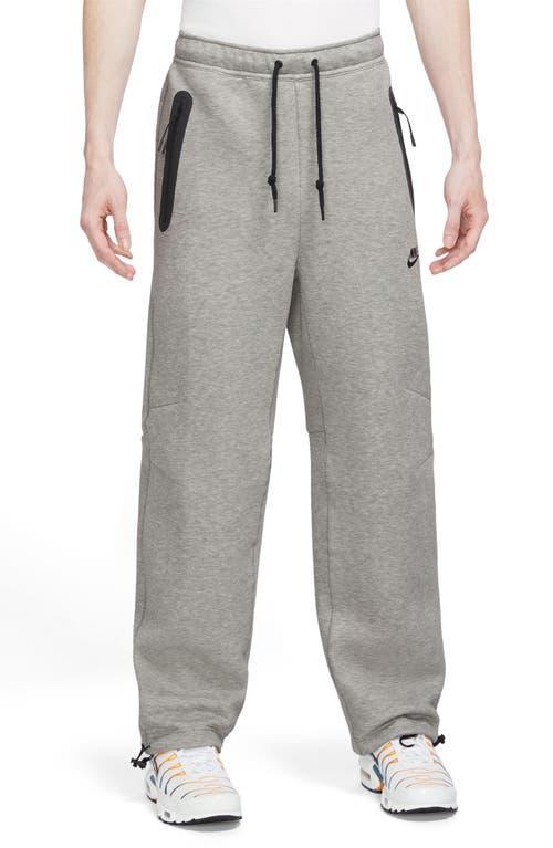 Nike Mens Tech Fleece Open Hem Pants - Dark Grey Heather/Black Product Image