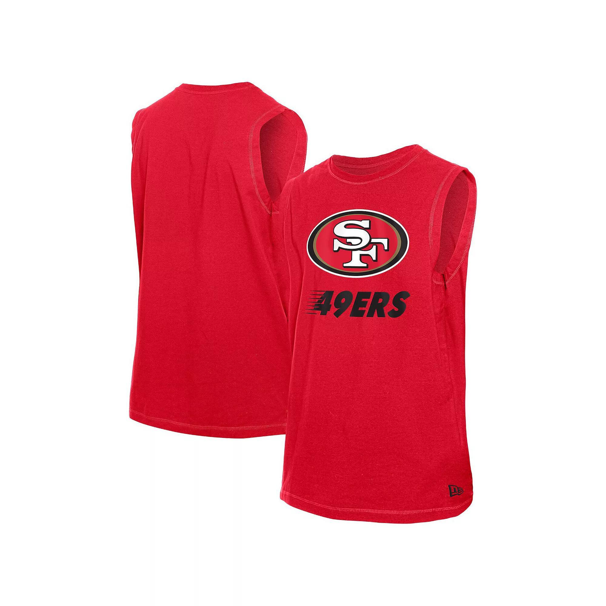 Men's New Era  Scarlet San Francisco 49ers Leisure Collection Tank Top, Size: Small, Red Product Image