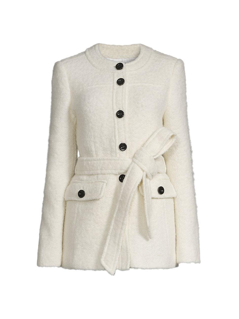 Womens Elaine Collarless Belted Jacket Product Image