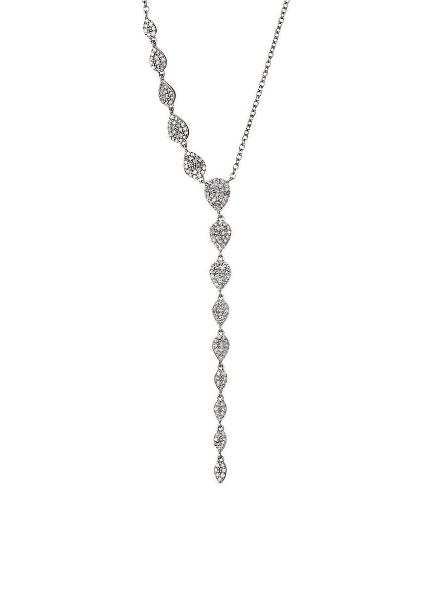 Womens Diamond Asymmetrical Y-Necklace Product Image