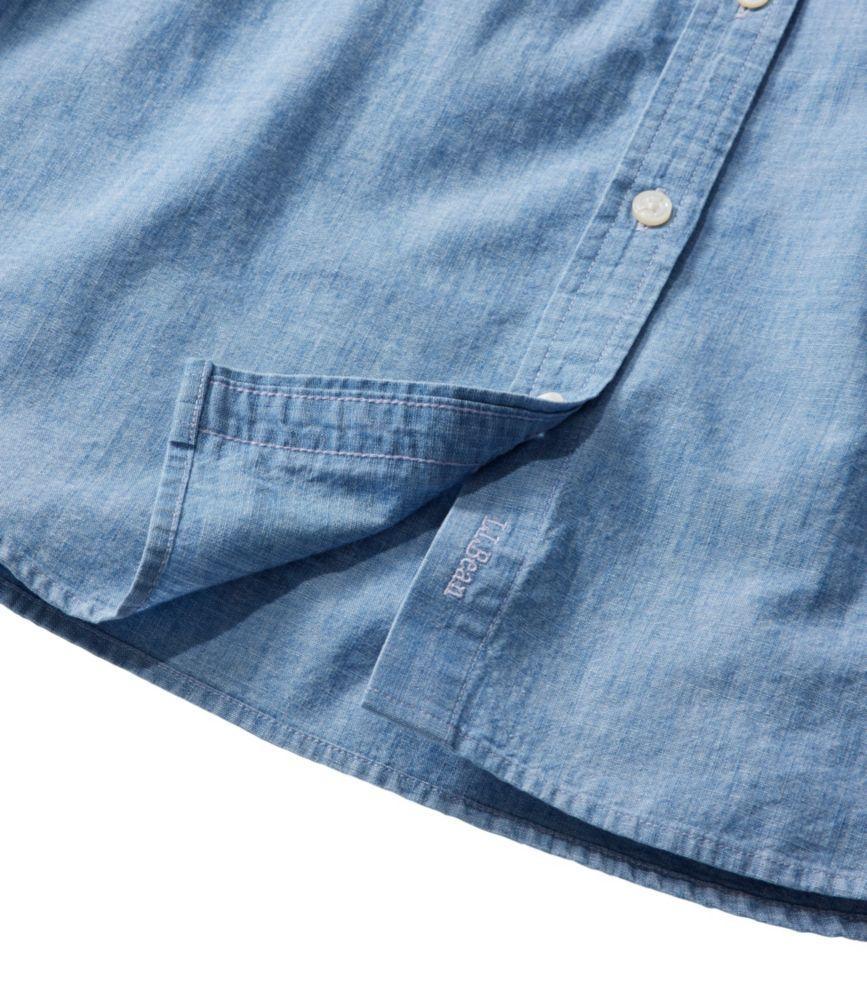 
                            Women's Essential Cotton Shirt, Chambray Long Sleeve
                         Product Image