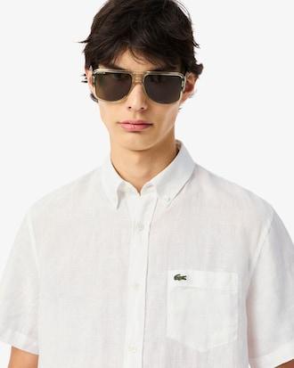 Short Sleeved Linen Shirt Product Image