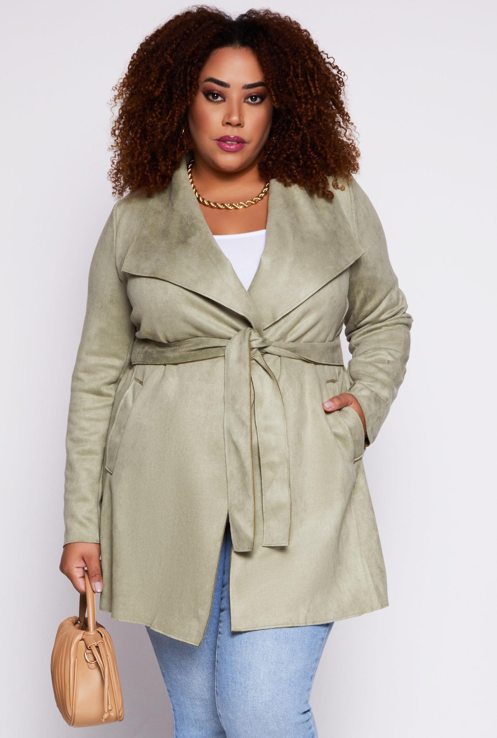 Womens Plus Size Haute Monde Wrap Coat Product Image