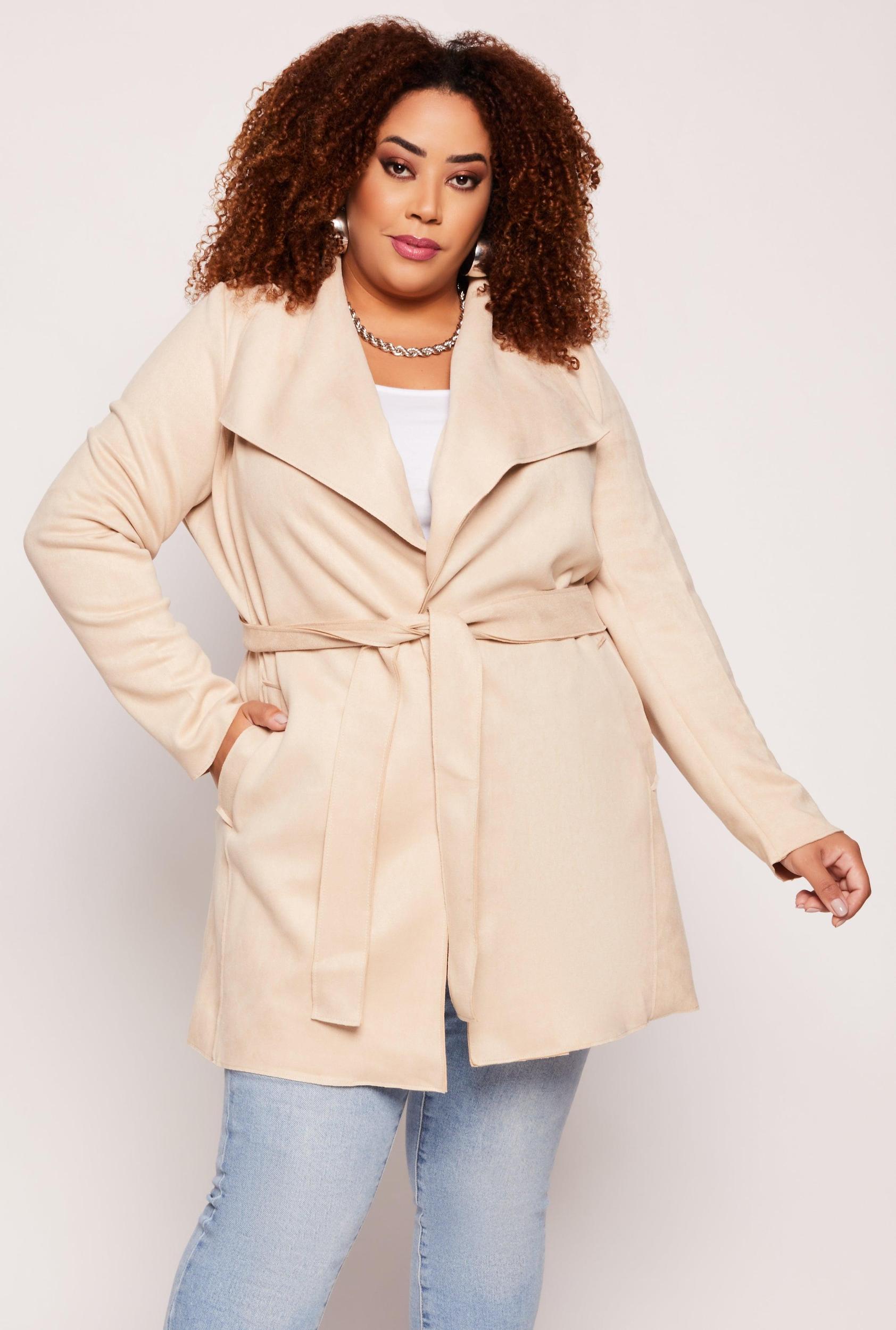 Womens Plus Size Haute Monde Wrap Coat Product Image