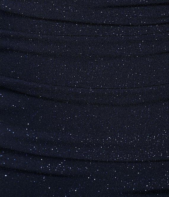 B. Darlin Cowl Neck Ruched Glitter Dress Product Image