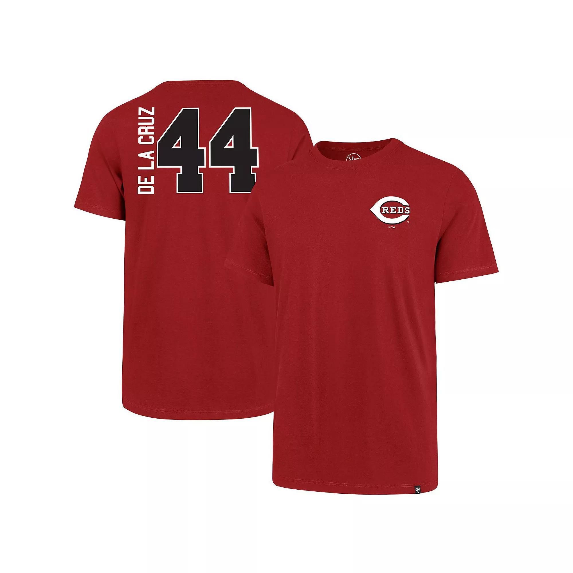 Men's '47 Elly De La Cruz Red Cincinnati Reds Name & Number T-Shirt, Size: Medium, Red Red Product Image