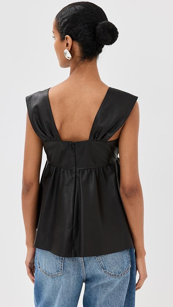 By Malene Birger Marcie Leather Top | Shopbop Product Image