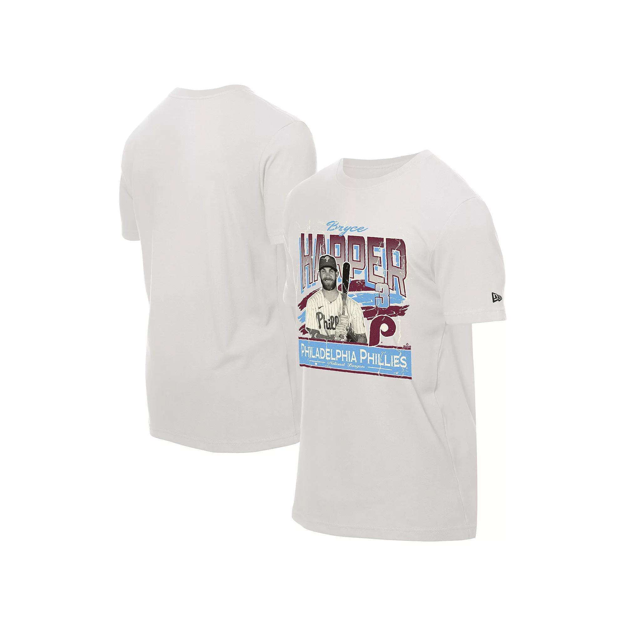 Men's New Era Bryce Harper Cream Philadelphia Phillies Batter Up T-Shirt, Size: Large, Beige Product Image