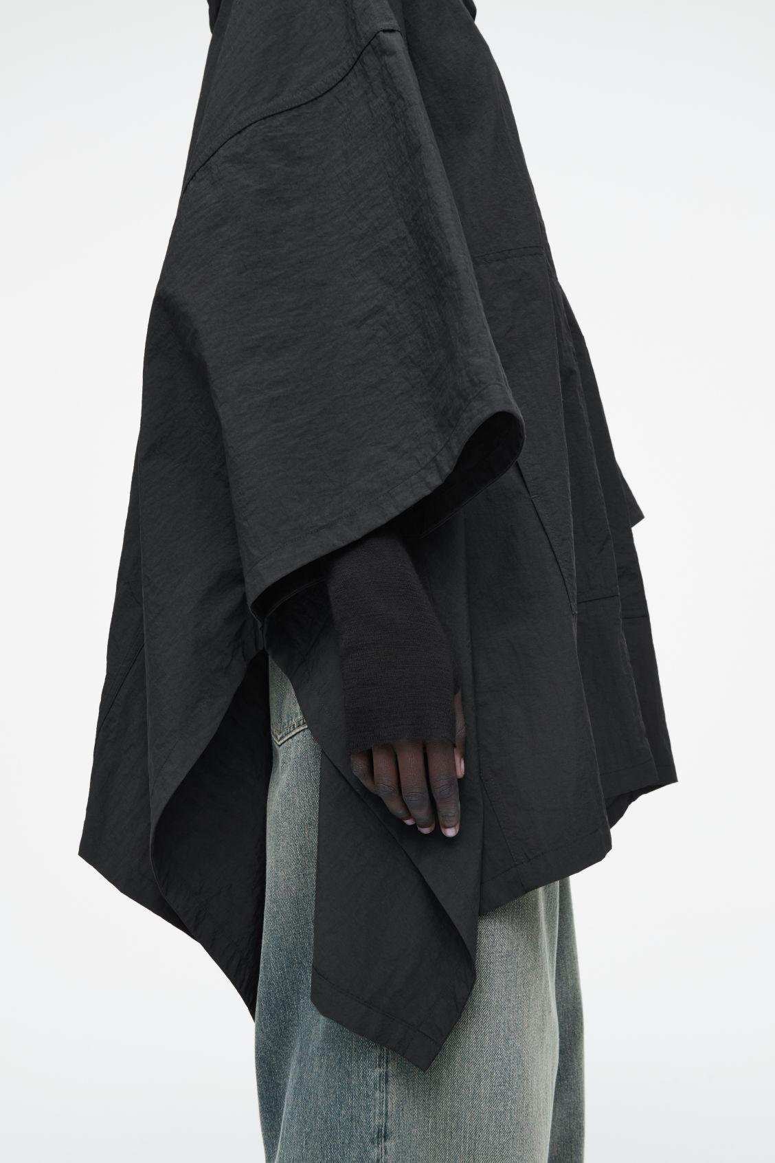 HOODED TRENCH COAT CAPE Product Image