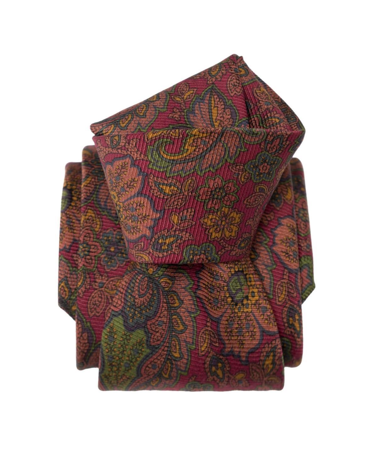 Elizabetta Trevi - Printed Silk Tie for Men in Plum at Nordstrom Product Image