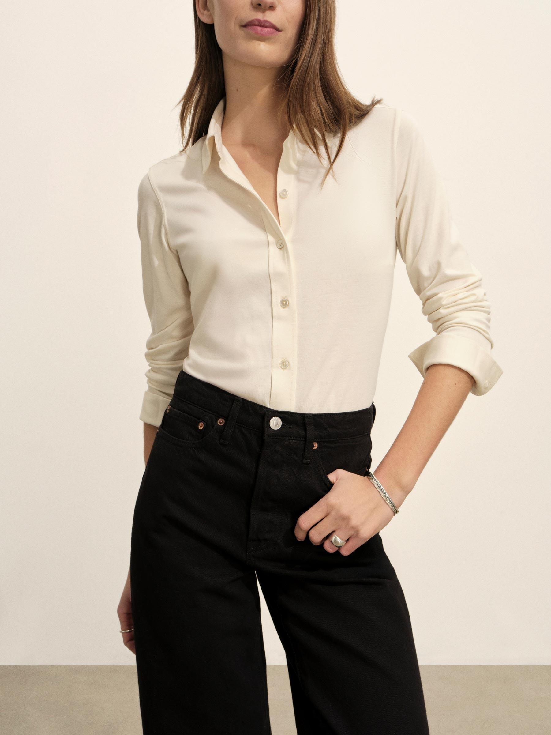 Natural Fluid Jersey Bungalow Shirt Product Image