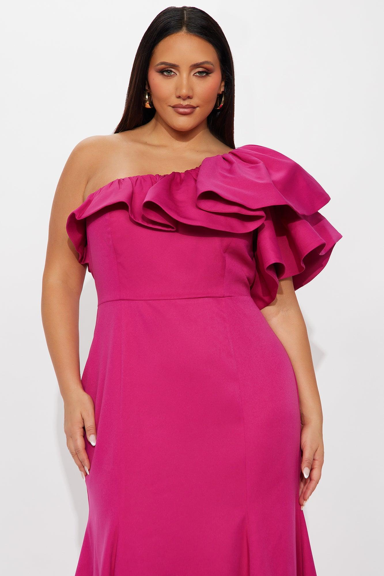 Guiselle Mermaid Maxi Gown - Magenta Product Image