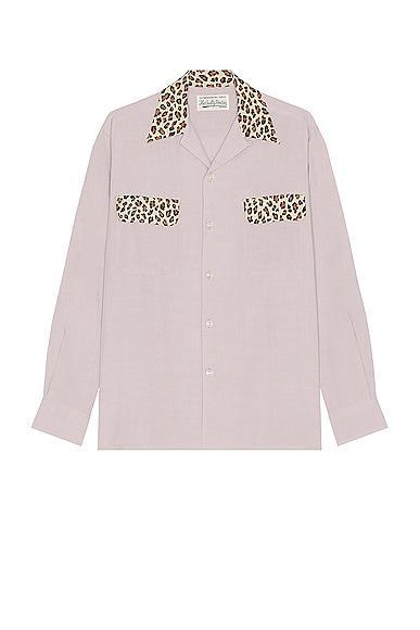 WACKO MARIA Two-Tone 50S Shirt in Lavender Product Image