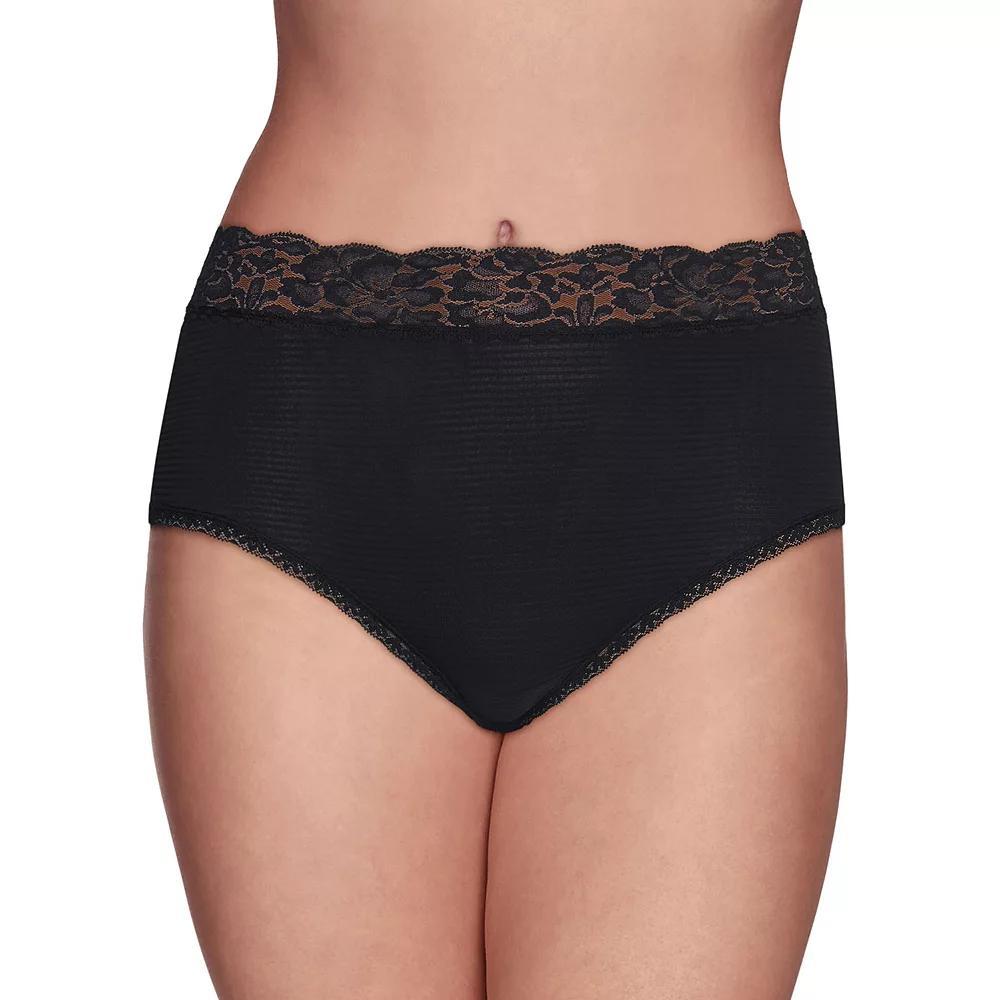 Womens Vanity Fair Lingerie Flattering Lace Brief 13281 Black Black Product Image