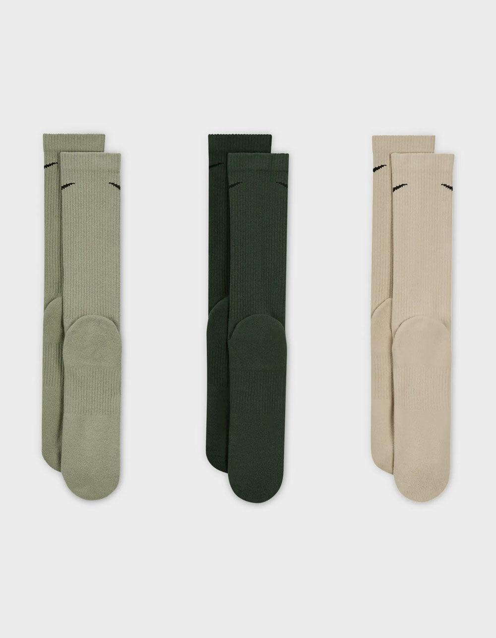 NIKE Everyday Plus 3 Pack Cushioned Crew Socks - BURGUNDY COMBO Product Image