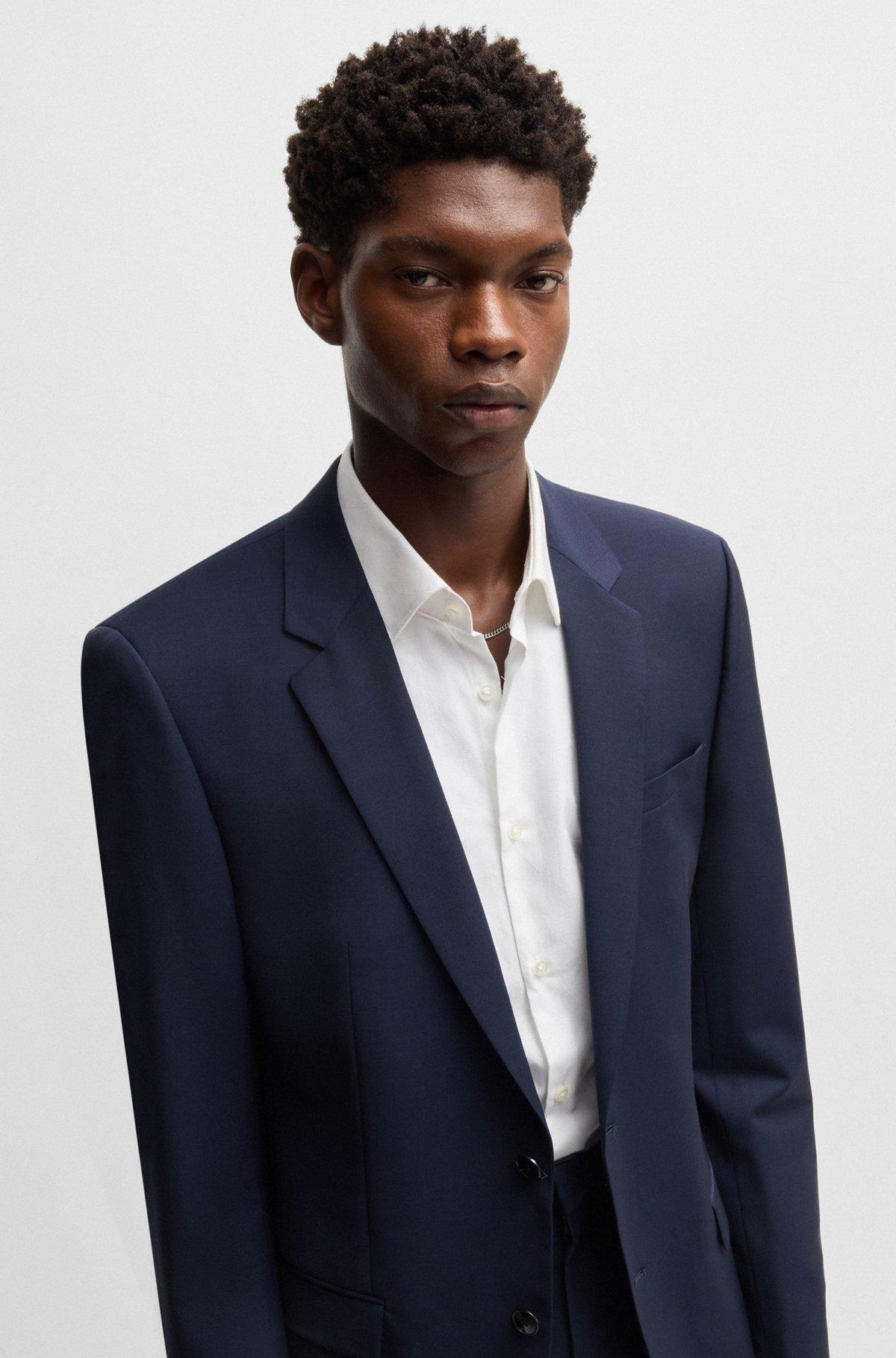 Slim-fit shirt in logo-chain cotton jacquard Product Image