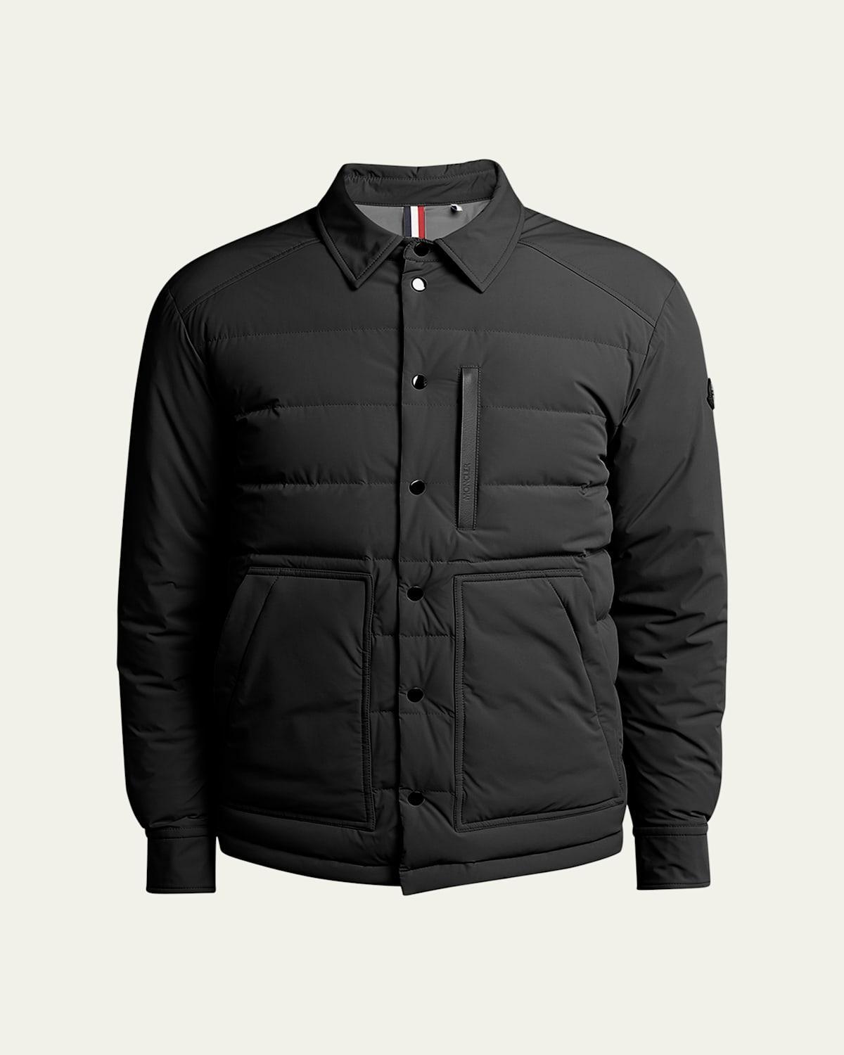 Mens Bassies Quilted Down Shirt Jacket Product Image