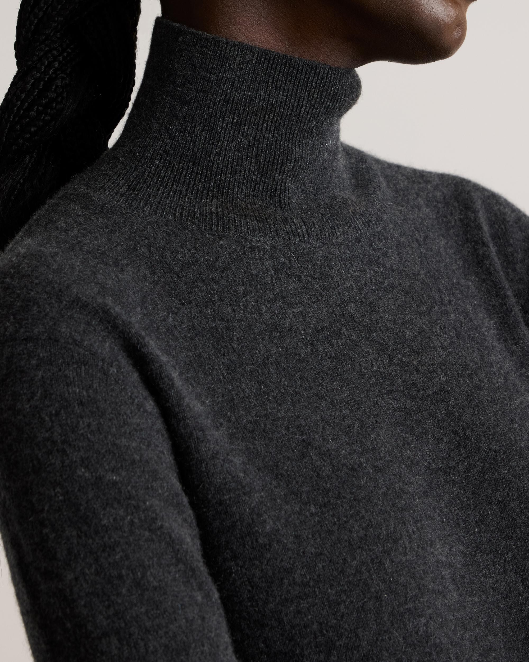 Quince | Women's Mongolian Cashmere Turtleneck Midi Sweater Dress Size XS Product Image