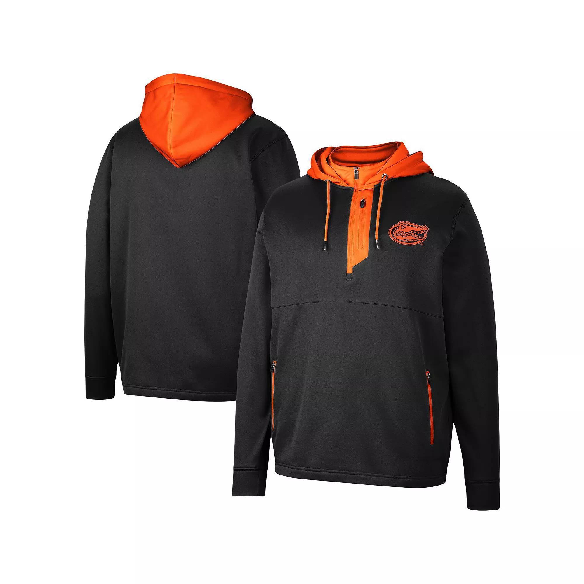 Men's Colosseum Black Oklahoma State Cowboys Luge 3.0 Quarter-Zip Hoodie, Size: Small Product Image