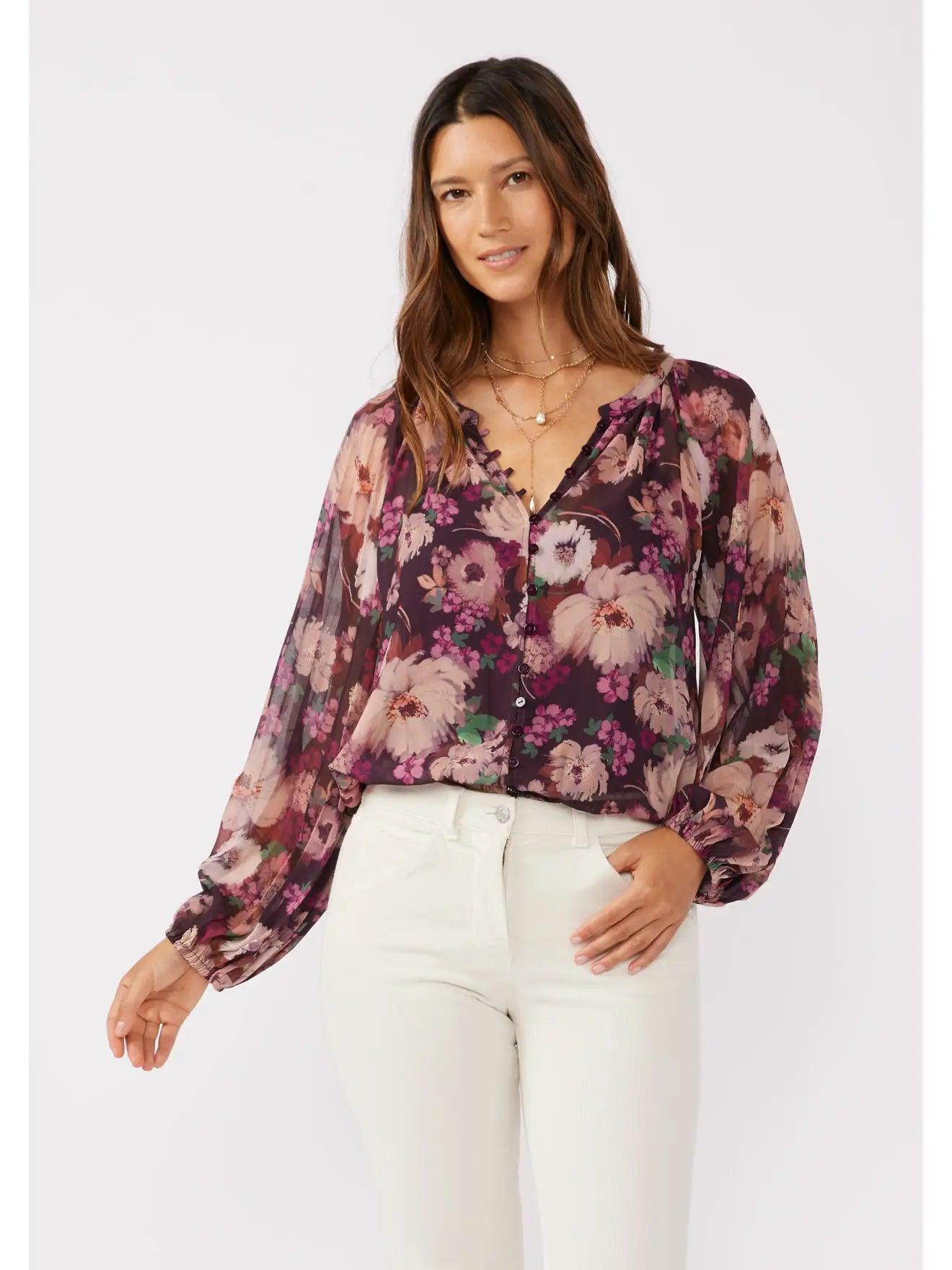 Pinot Floral Button Blouse Product Image