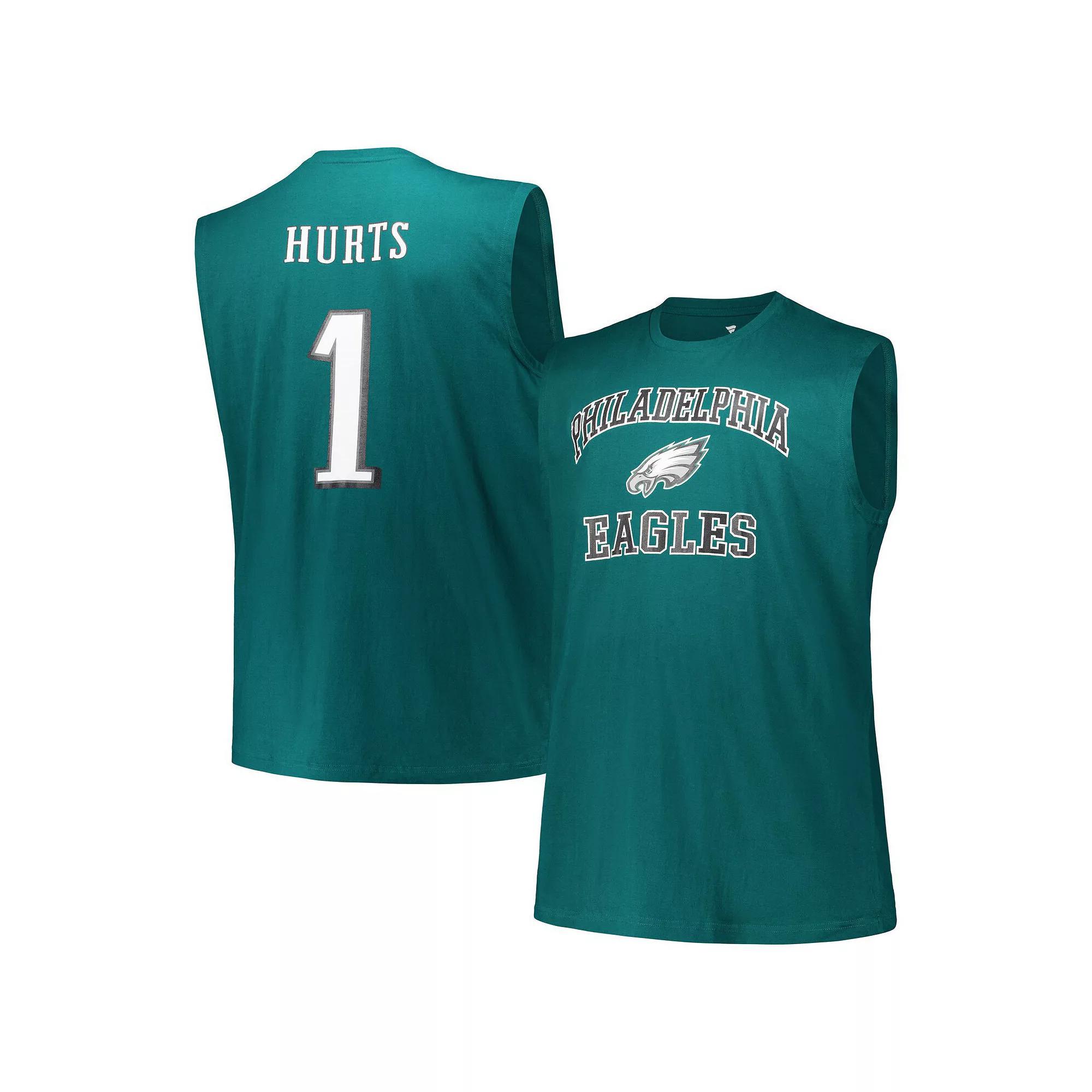 Men's Fanatics Jalen Hurts Midnight Green Philadelphia Eagles Big & Tall Muscle Tank Top, Size: 5XB Product Image