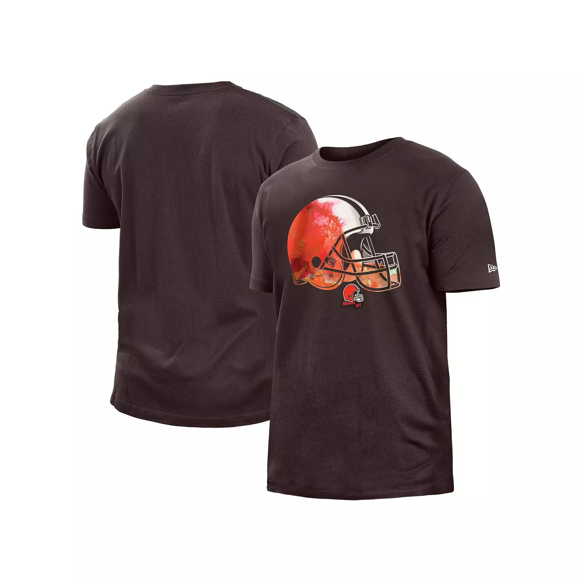 Men's New Era Brown Cleveland Browns 2022 Sideline Ink Dye T-Shirt, Size: XL Product Image