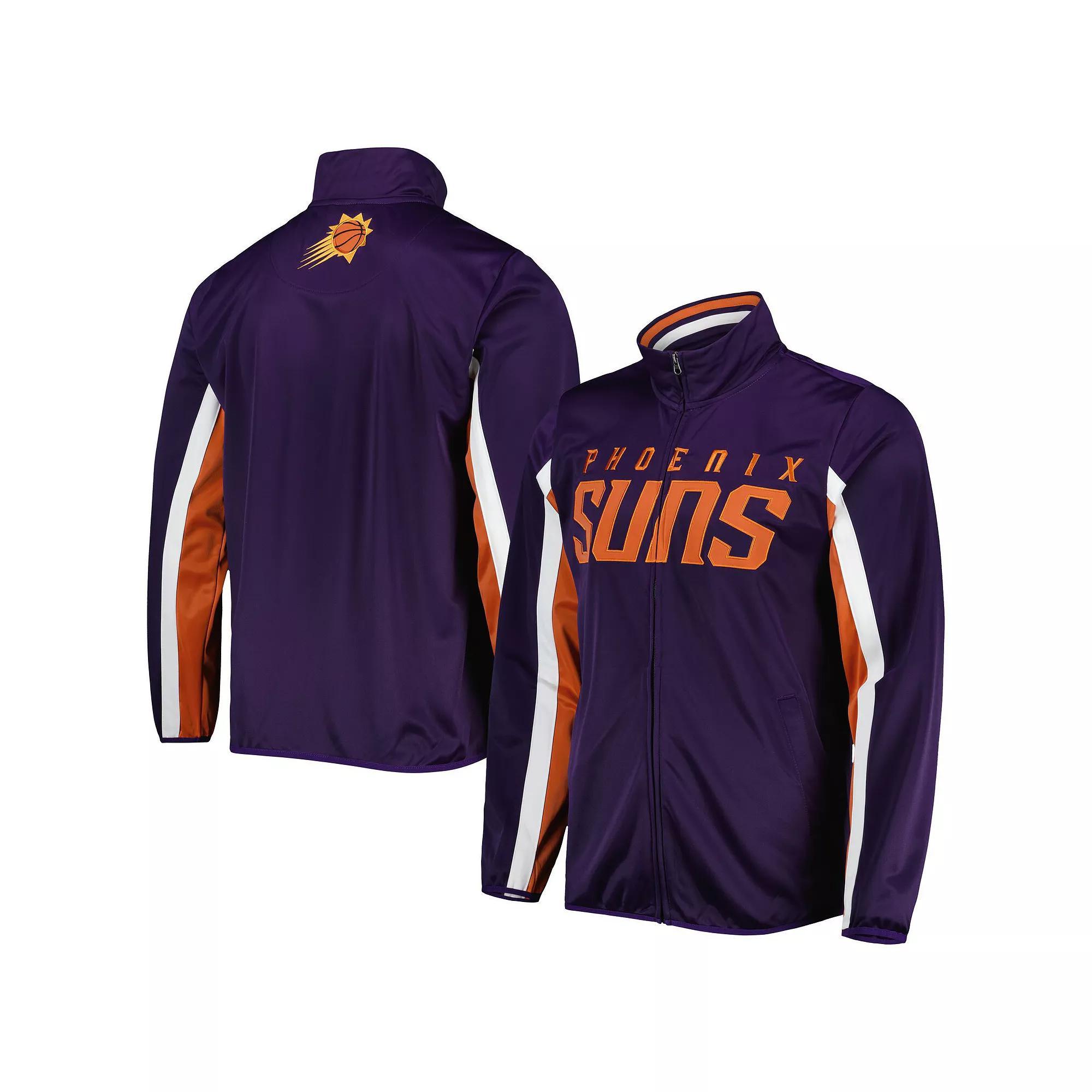 Men's G-III Sports by Carl Banks Purple Phoenix Suns Contender Wordmark Full-Zip Track Jacket, Size: Small, Phx Purple Product Image
