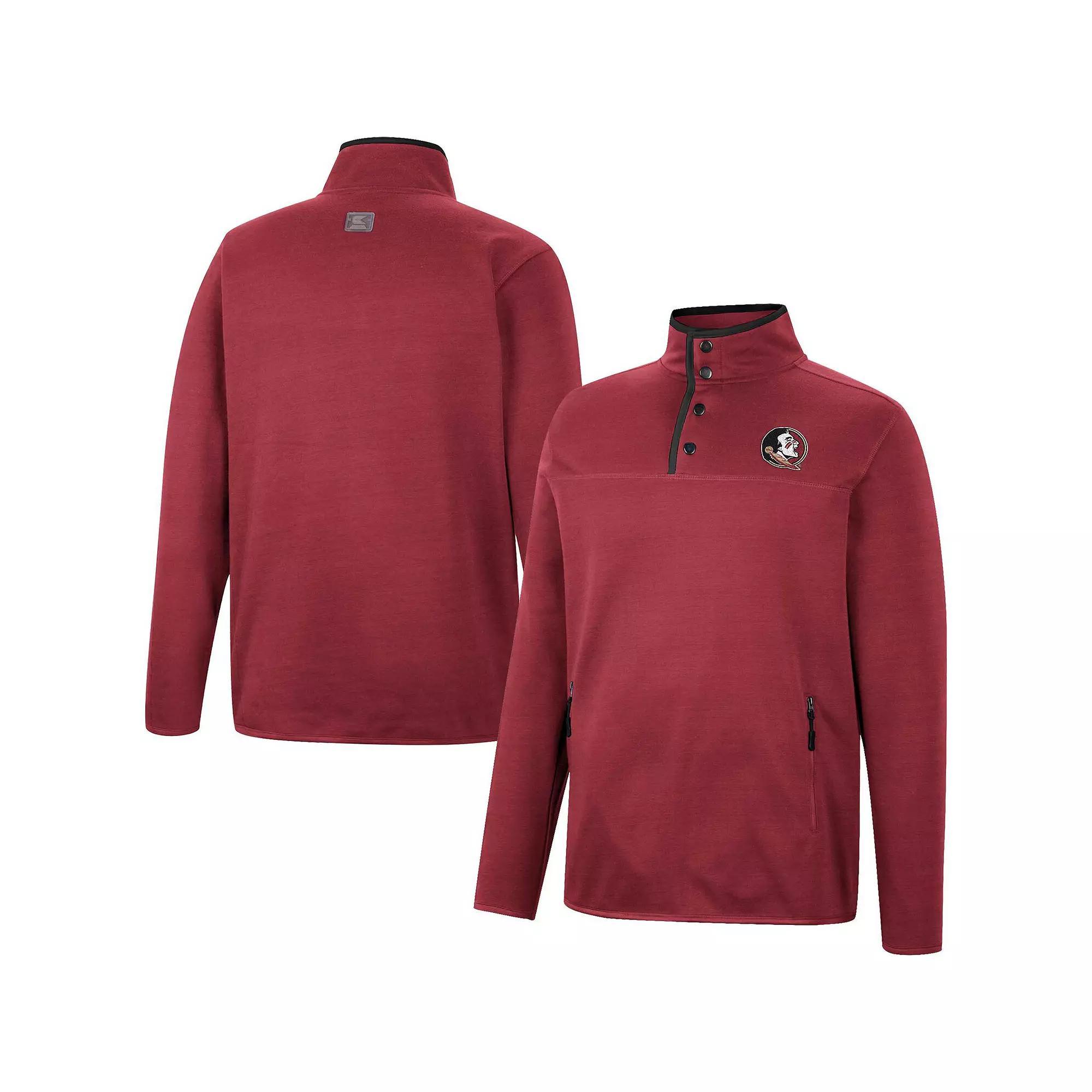 Men's Colosseum Garnet Florida State Seminoles Rebound Quarter-Snap Jacket, Size: Large, Red Product Image
