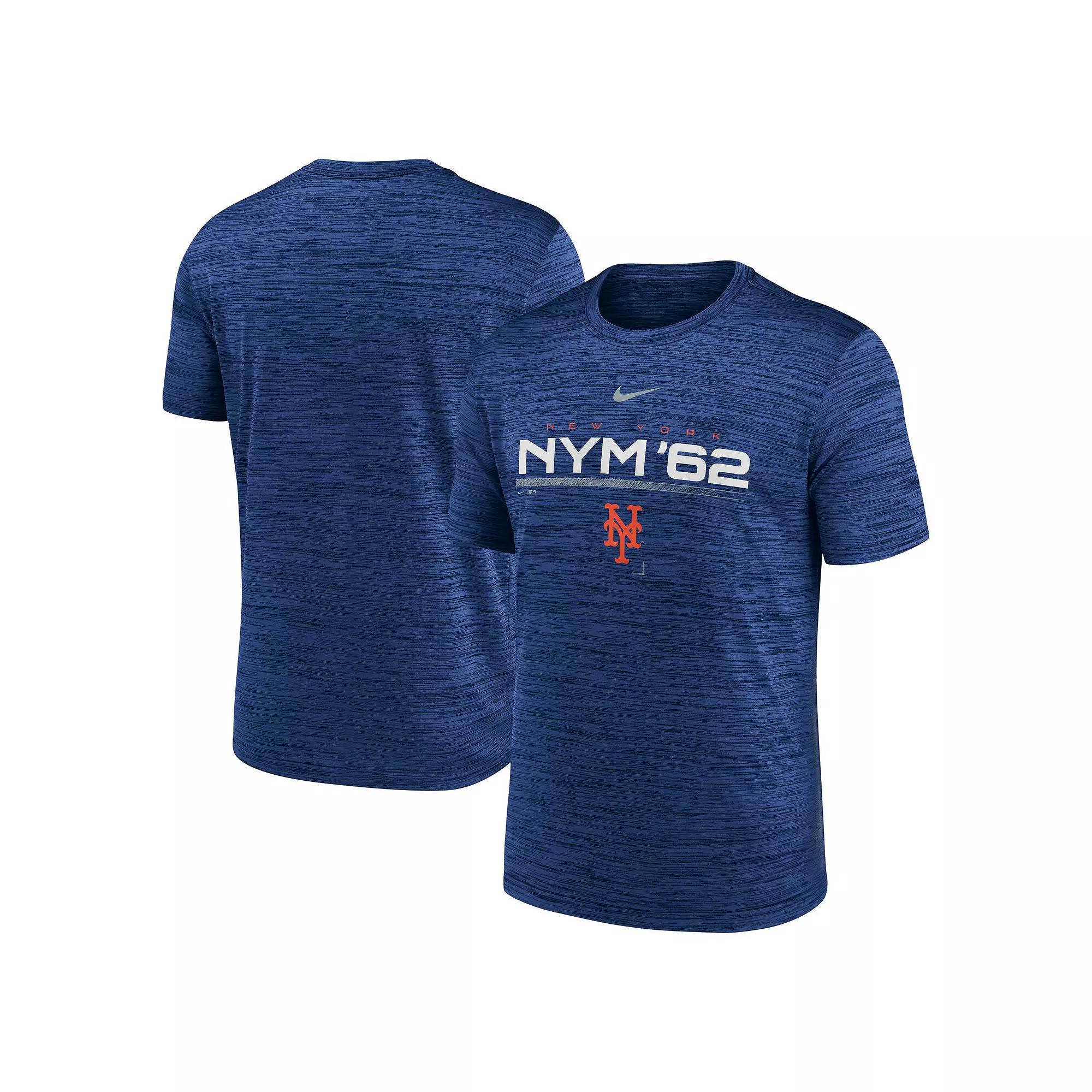 Men's Nike Navy Tampa Bay Rays Logo Velocity Performance T-Shirt, Size: Small, Blue Product Image