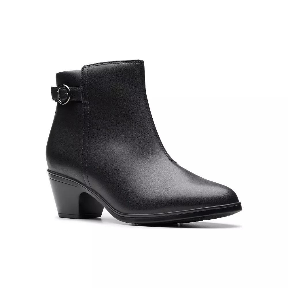 Clarks® Emily2 Belle Women's Leather Dress Ankle Boots, Size: 11, Black Product Image