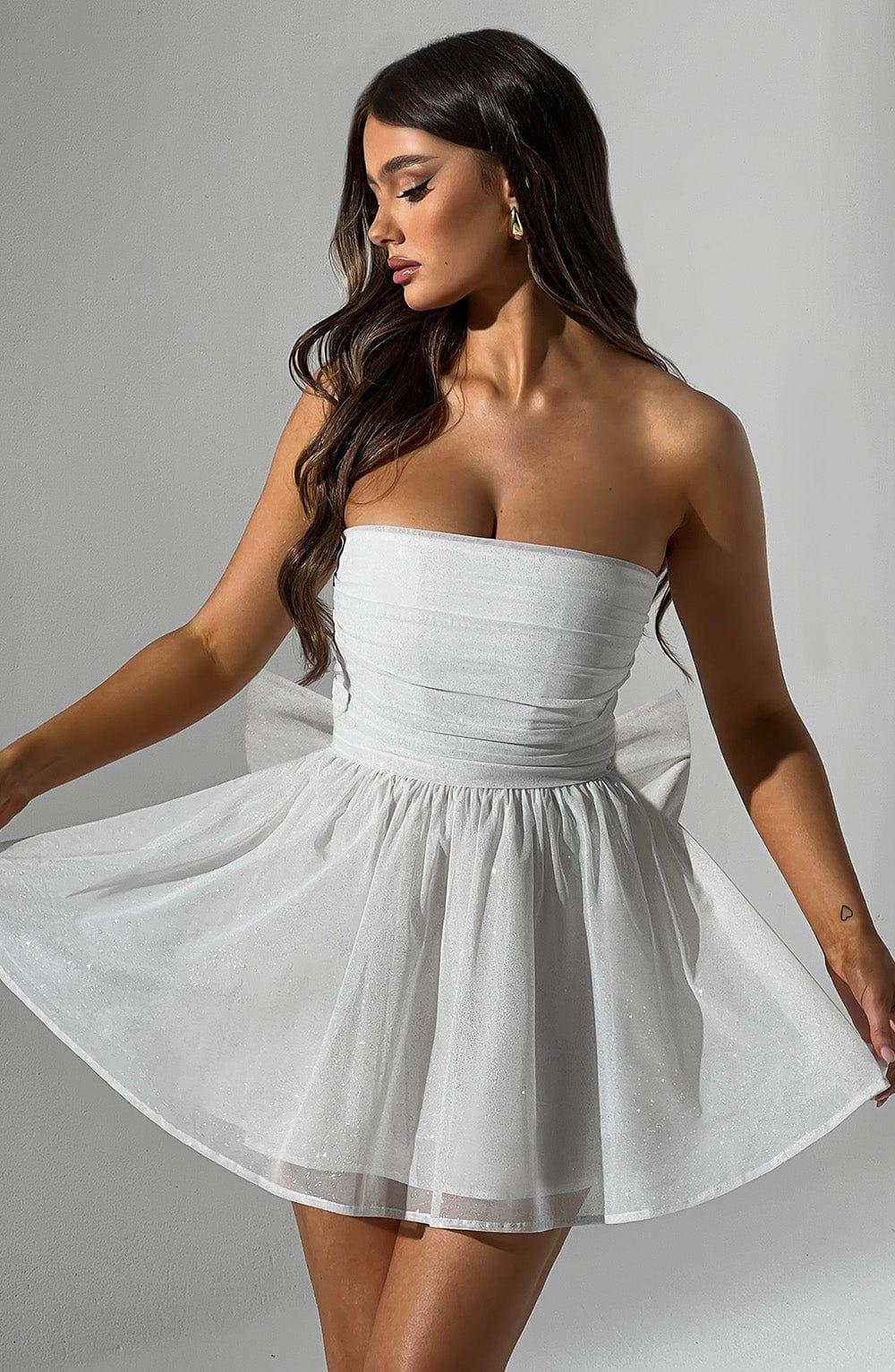 Katrina Mini Dress - Ivory Sparkle Product Image