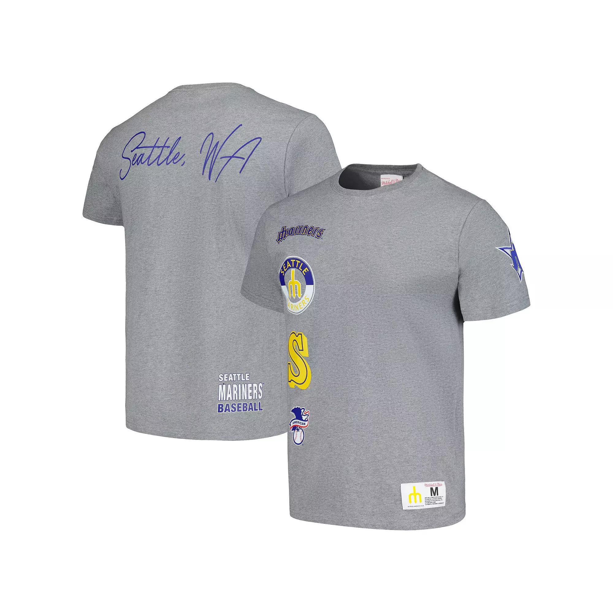 Mens Mitchell & Ness Heather Gray Seattle Mariners Cooperstown Collection City Collection T-Shirt Product Image