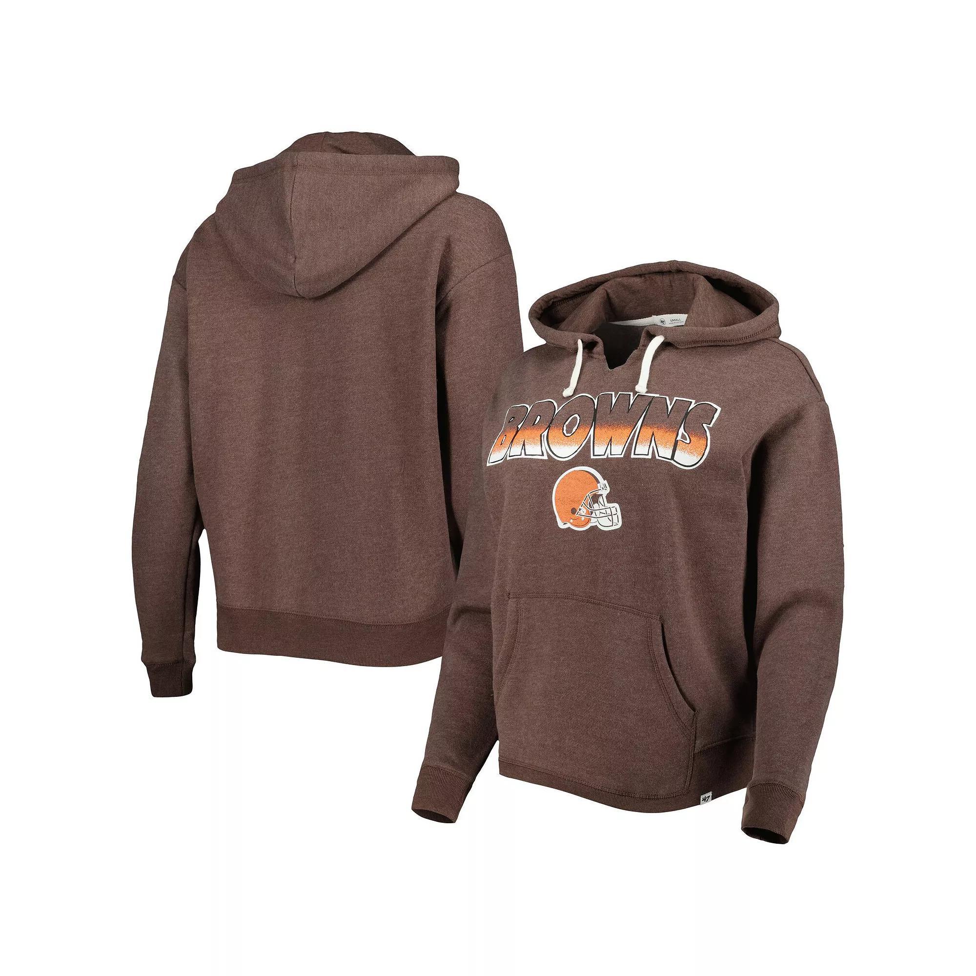 Women's '47 Brown Cleveland Browns Color Rise Kennedy Pullover Hoodie, Size: Small Product Image