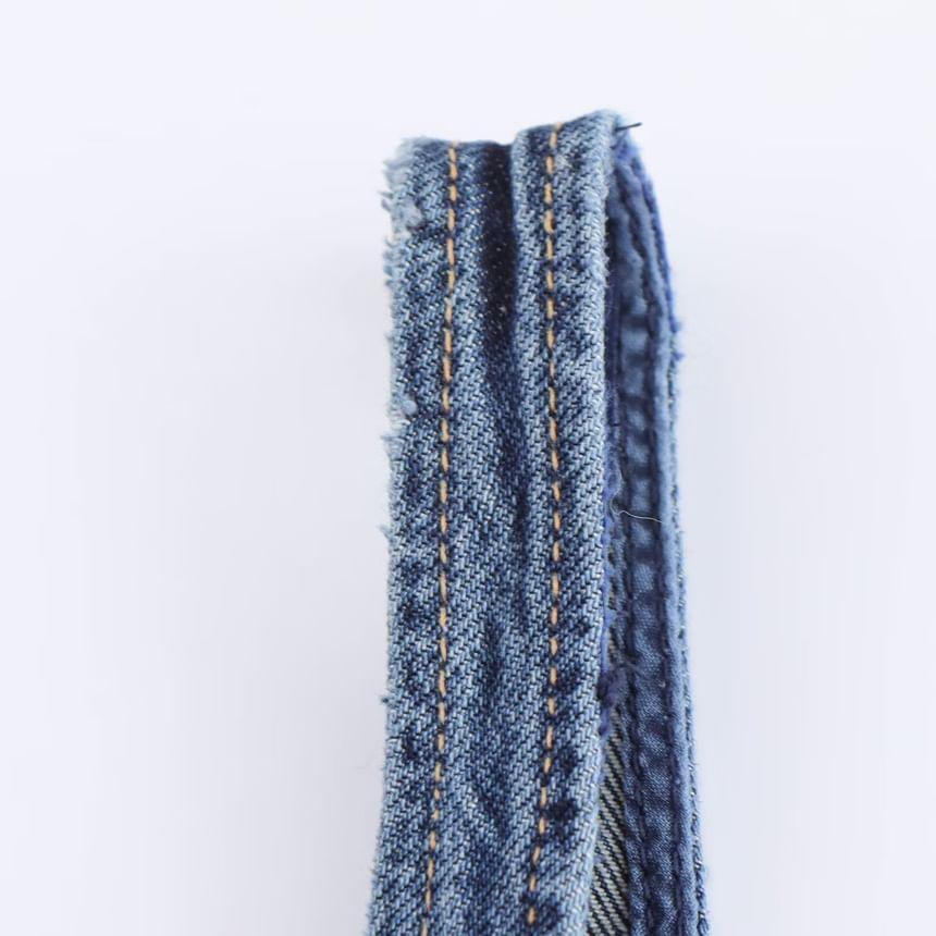 Sleeveless Denim Midi A-Line Dress Product Image