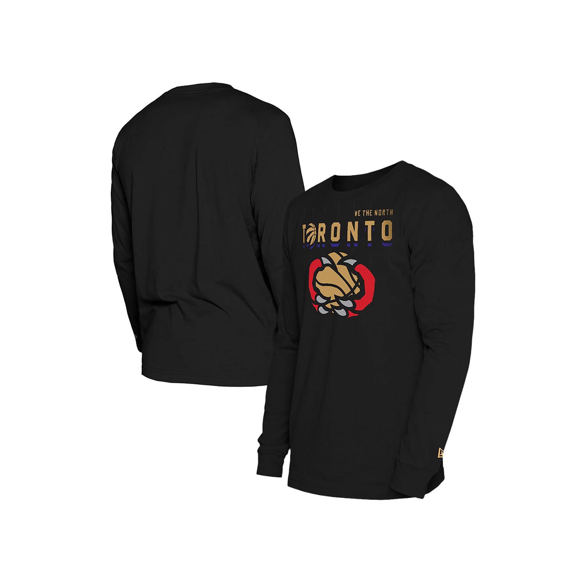Men's New Era  Black Toronto Raptors 2024/25 City Edition Long Sleeve T-Shirt, Size: 2XL, Rpt Black Product Image
