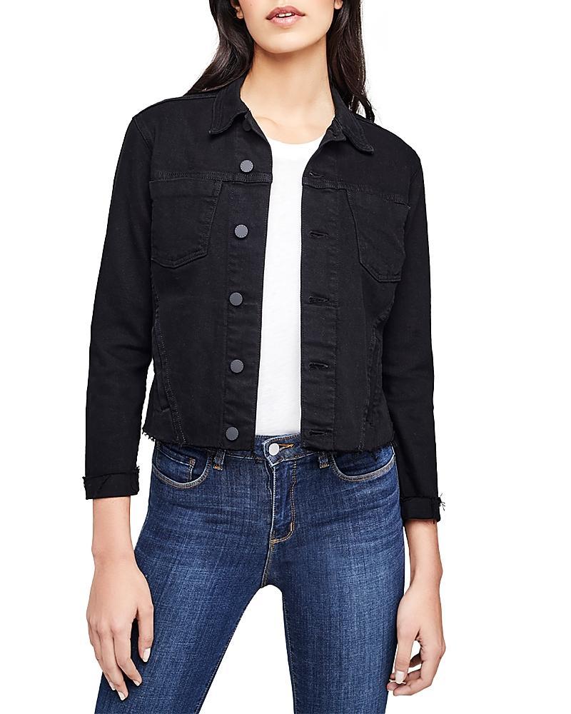 LAgence Janelle Slim-Fit Raw Denim Jacket Product Image