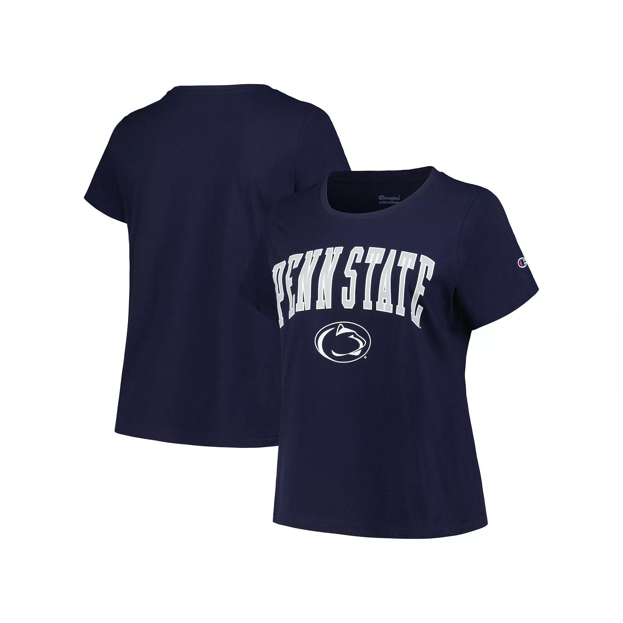 Women's Profile Navy Penn State Nittany Lions Plus Size Arch Over Logo Scoop Neck T-Shirt, Size: 4XL, Blue Product Image