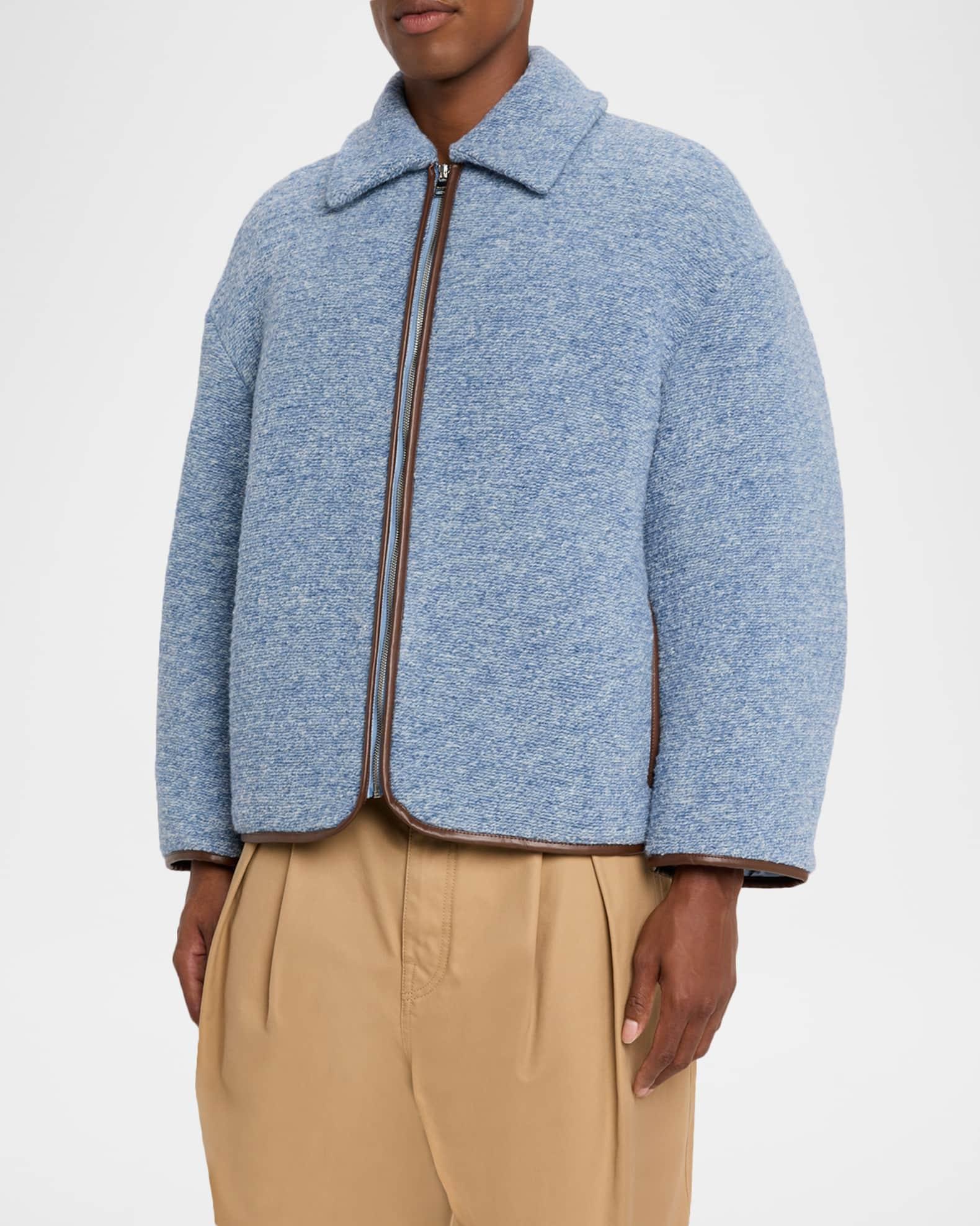 Men's Contrast-Trim Zip Jacket Product Image