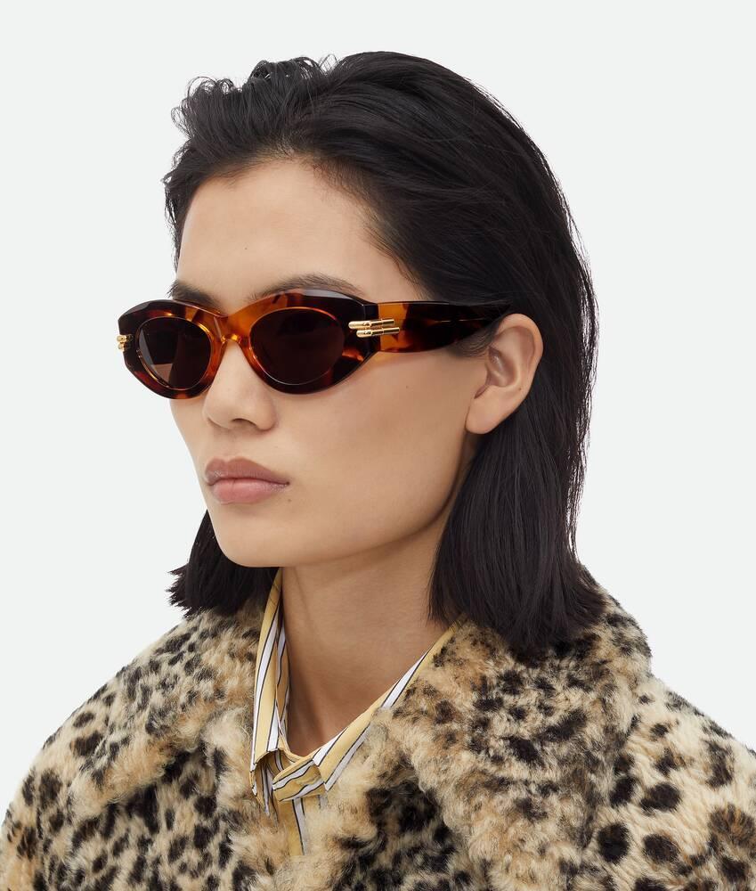 Mitre Oval Sunglasses in Havana/brown Product Image