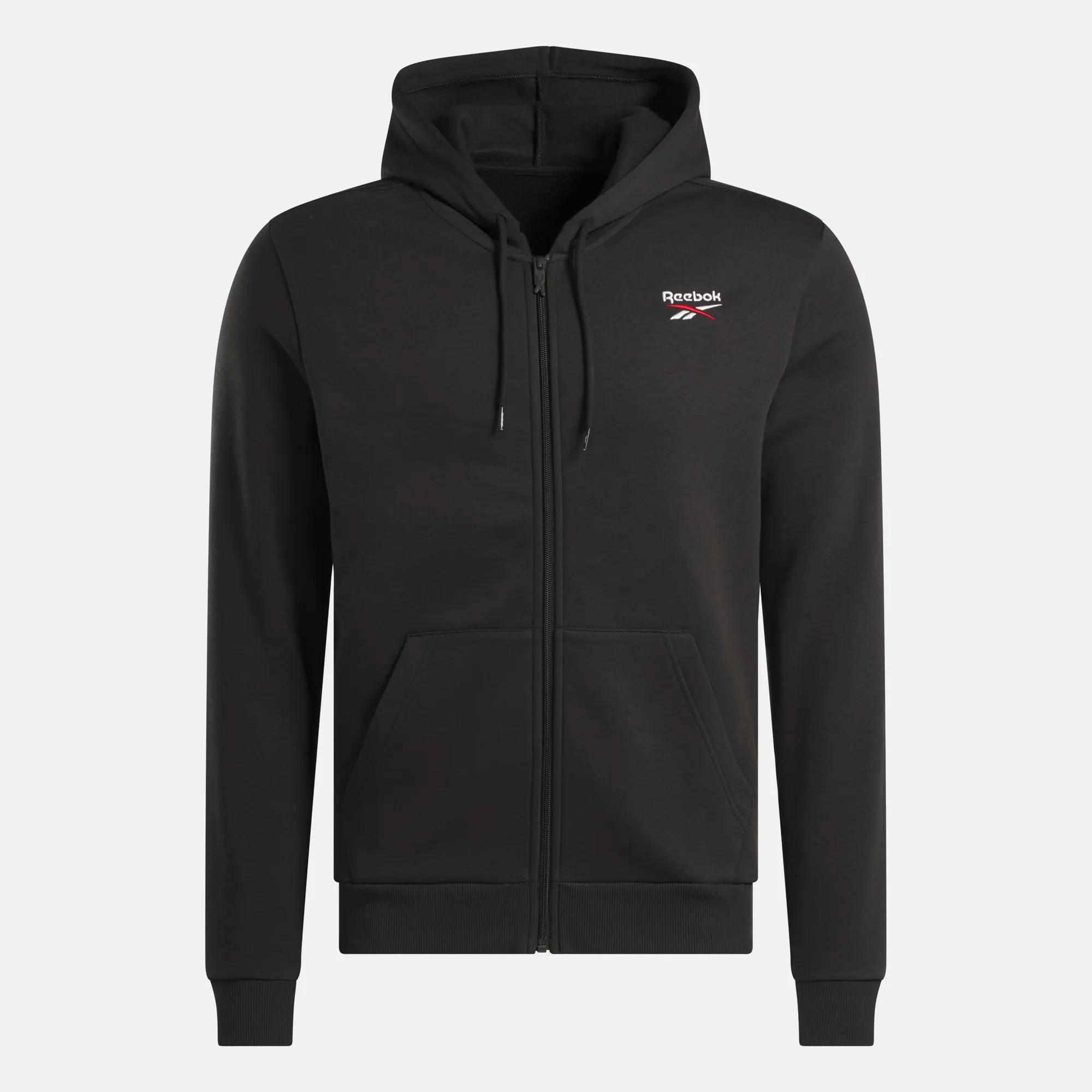 Men's Reebok Identity Small Logo Fleece Full-Zip Hoodie Male Product Image